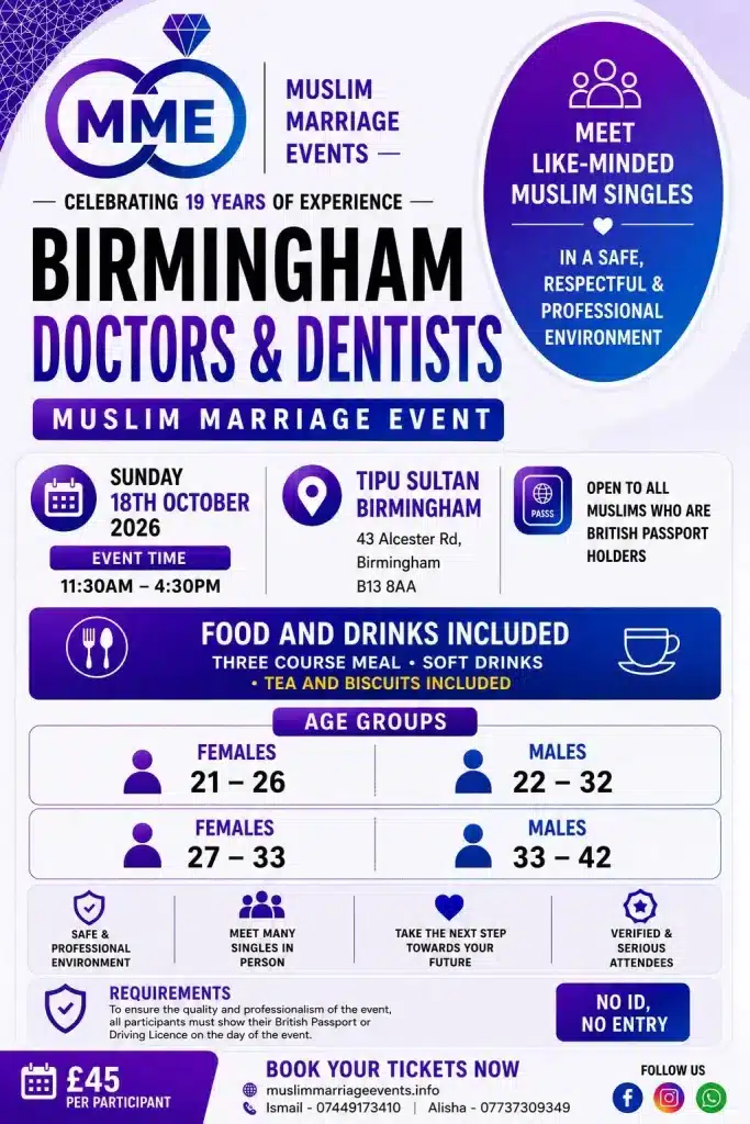 Birmingham Doctors & Dentists Muslim Marriage Event