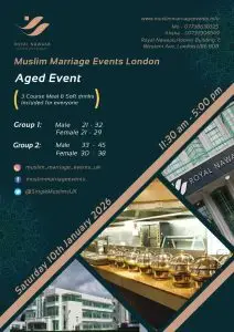 Muslim Marriage Events London - 2 Age Groups - Saturday 10th January 2026 - Royal Nawaab, Old Hoover Building, Perivale, Greenford, UB6 6DB